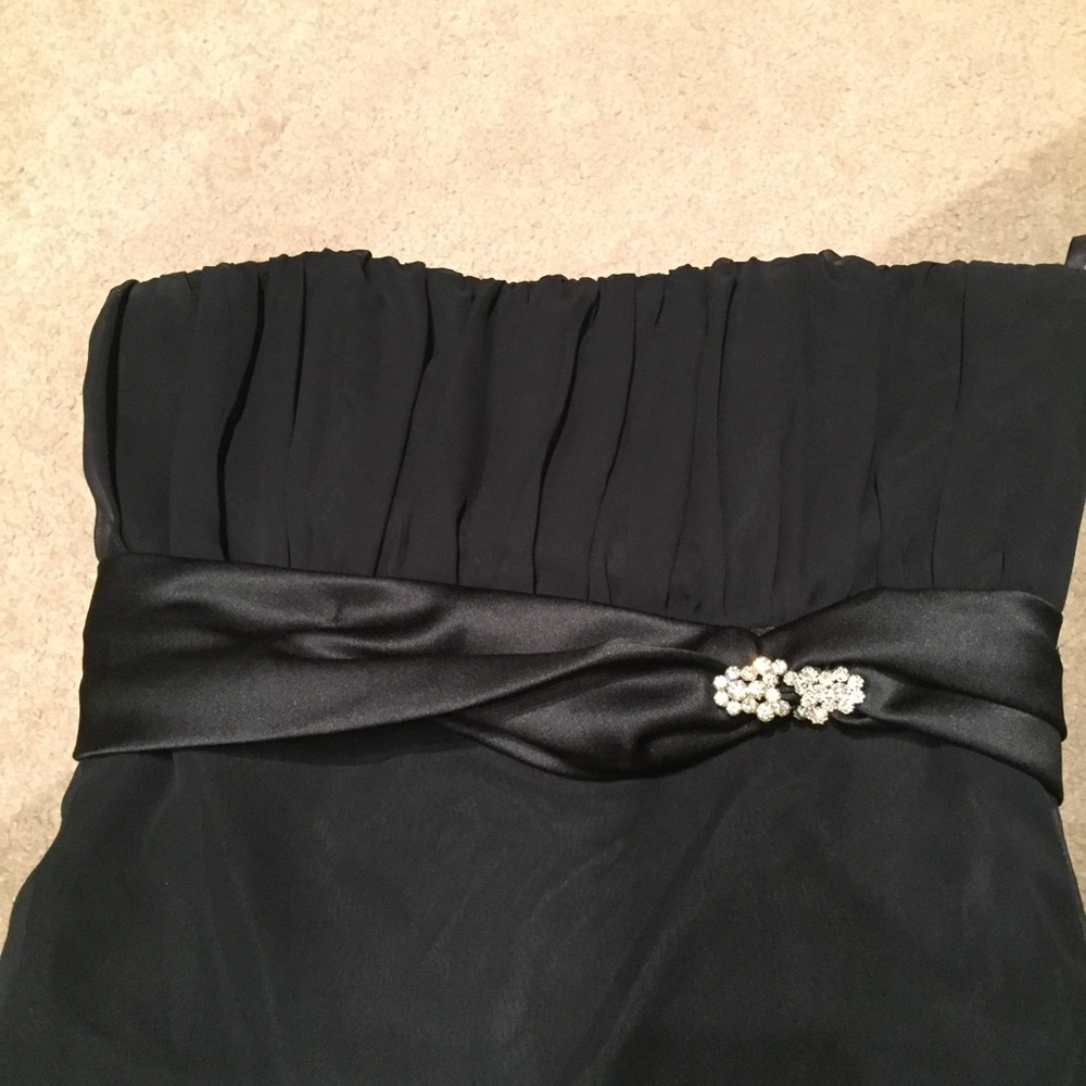 Jim Hjelm Cocktail Strapless Chiffon Dress